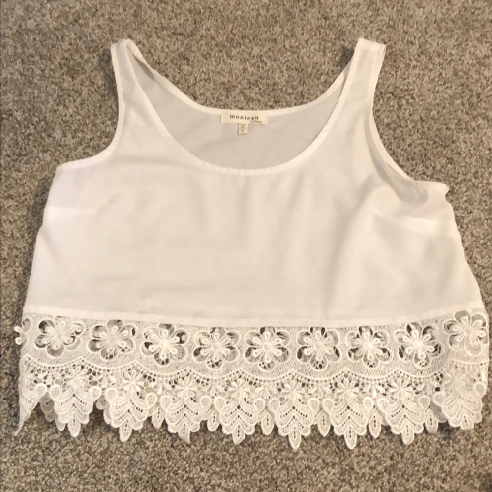 White, Lace, Never Worn Crop Top